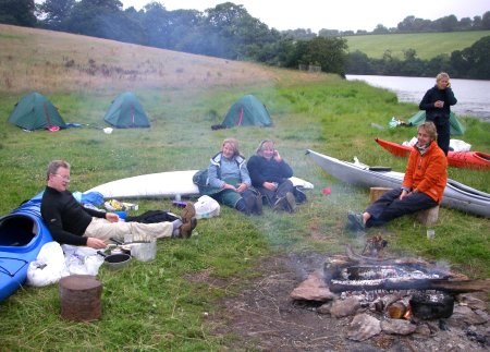 Camping at Sharpham Point